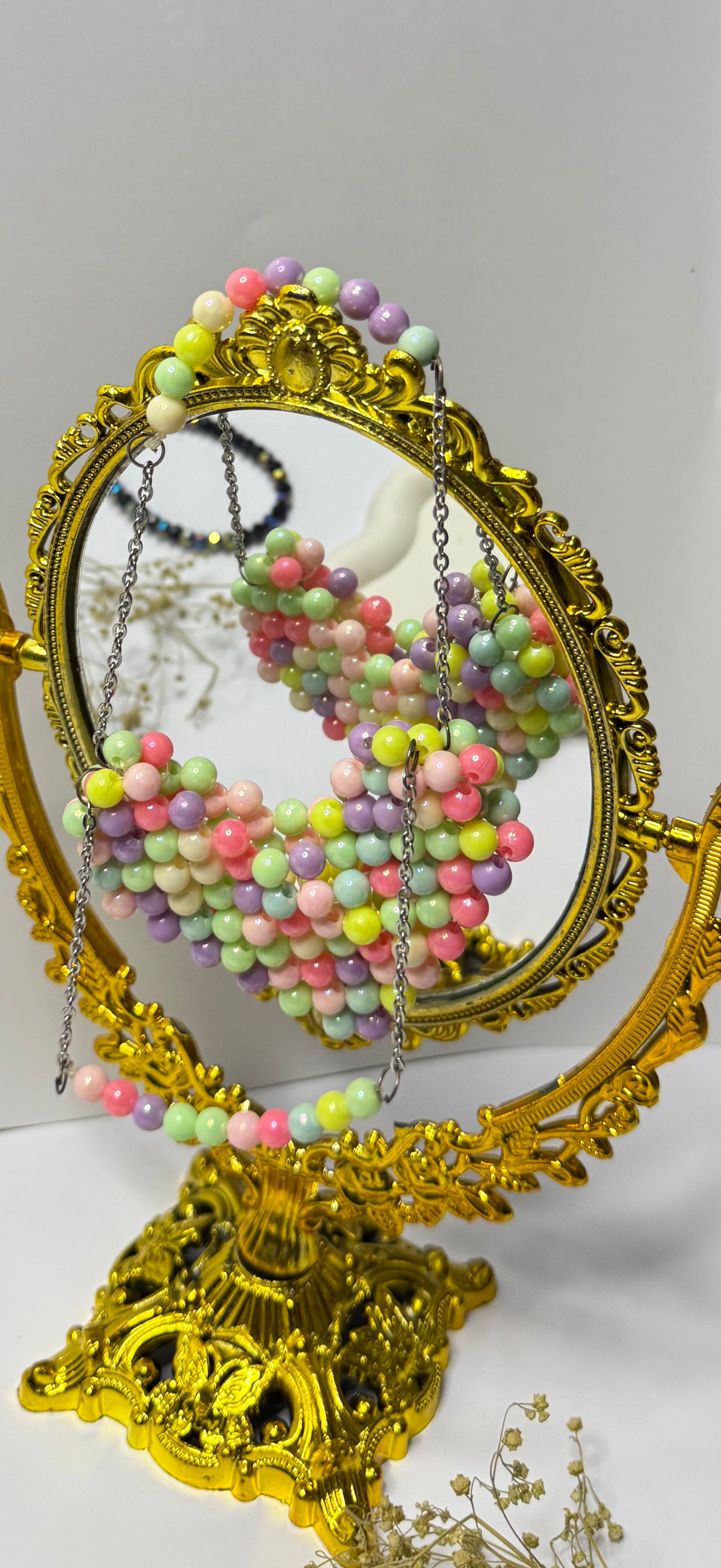 Heart shape beaded mini bag