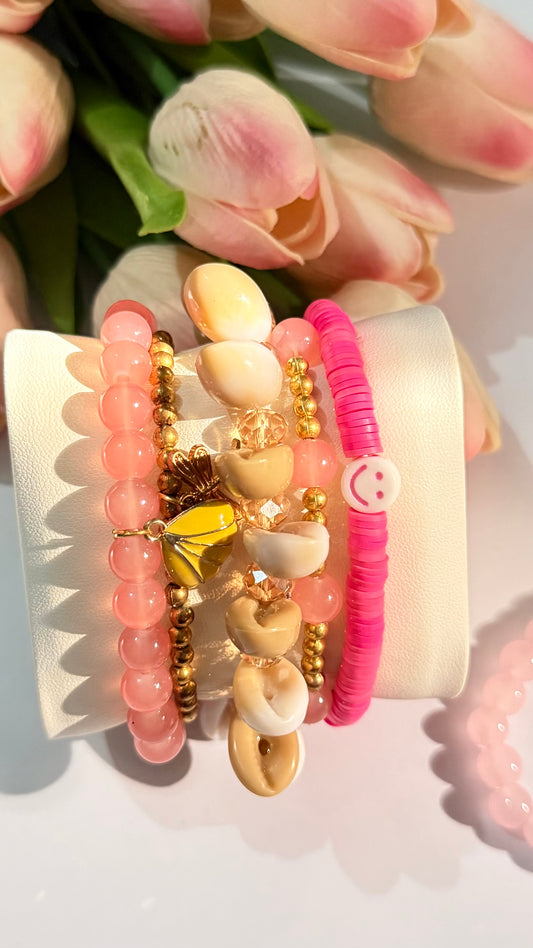 5 beaded bracelet set