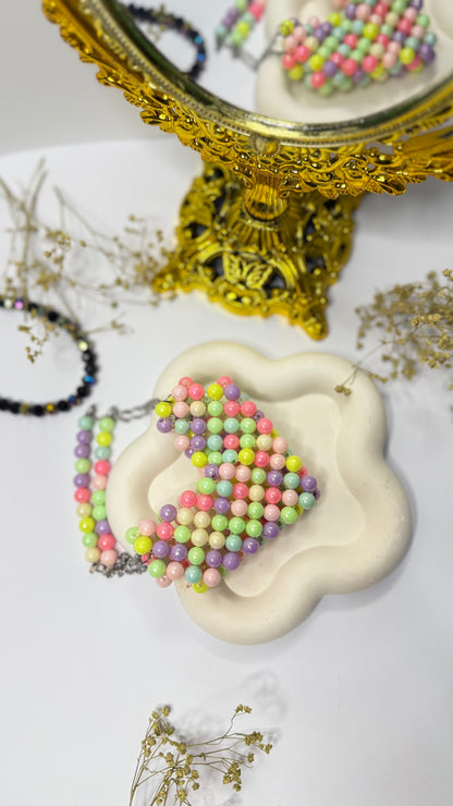 Heart shape beaded mini bag