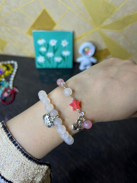 Star charm beads bracelet