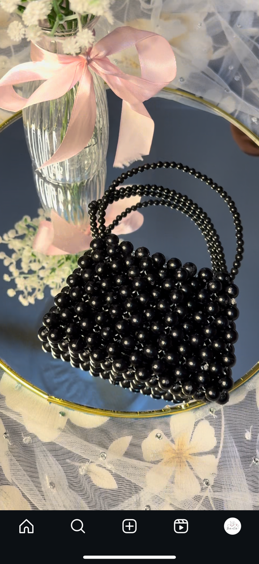 Black beaded bag