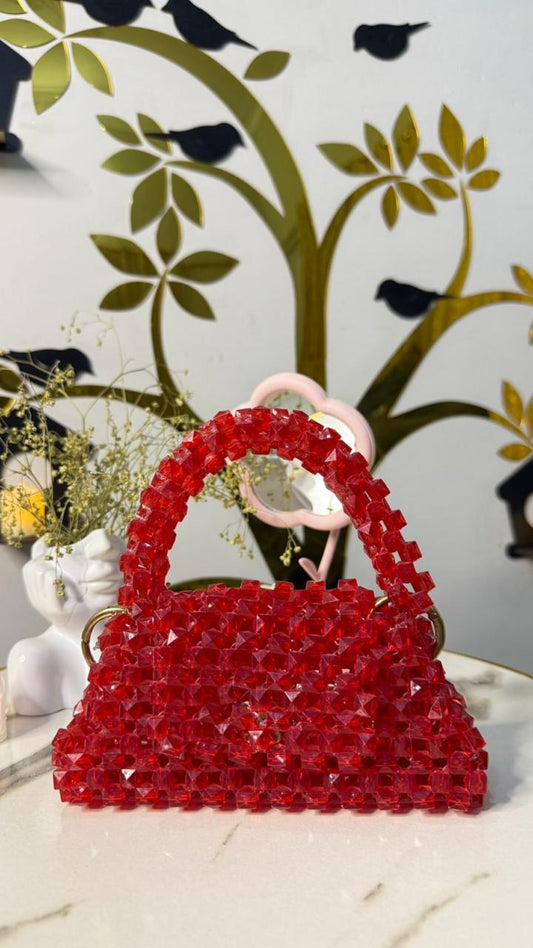 Red Beaded HandBag