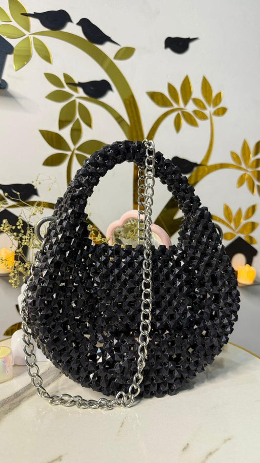 CRYSTAL BEAD CROSS BODY BAG