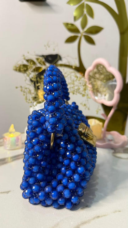 Blue beaded HandBag